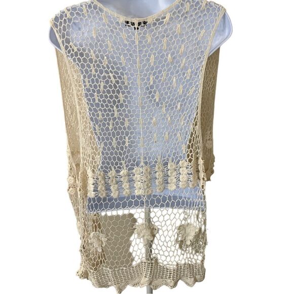 Boho Hippie Crochet Vest, size M/L - Picture 2 of 4